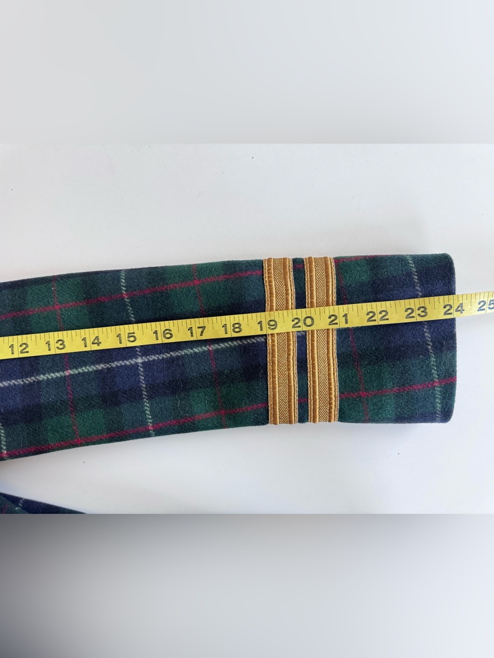 Denim & Supply Ralph Lauren Tartan Plaid Wool Military Jacket Napoleon Gold S - Picture 12 of 14